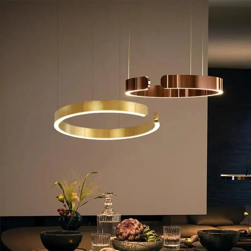 Alberte – Modern Luxury C-Ring Dimmable LED Pendant Lamp Kozyled