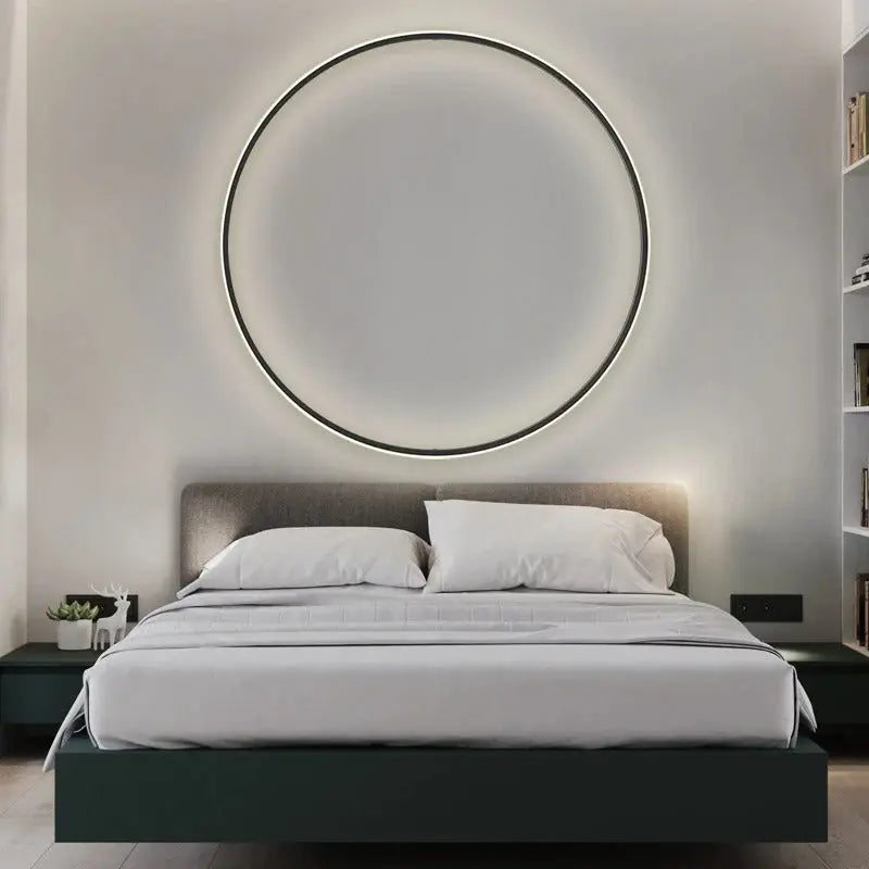 Luna – Modern Minimalist Dimmable LED Ring Wall Lamp for Sleek, Ambient Lighting Kozyled