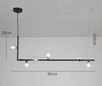Anton – Nordic Minimalist LED Pendant Light with Glass Ball Design for Dining Tables and Bars Kozyled.com