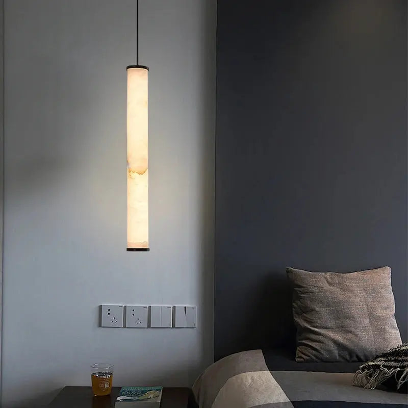 Aina – High-Quality Elegant Copper and Natural Marble LED Pendant Lamp for Luxury Interiors Kozyled