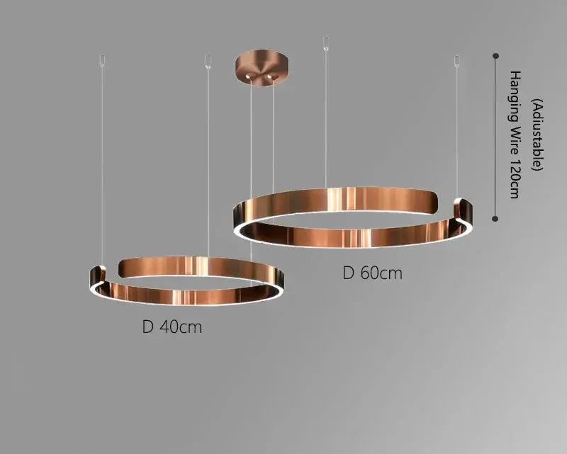 Alberte – Modern Luxury C-Ring Dimmable LED Pendant Lamp Kozyled