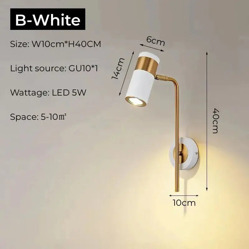 Selvien – Nordic Adjustable LED Bedside Reading Wall Lamp Lampasa.com