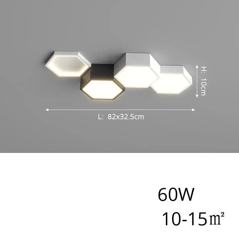Finn – Modern Honeycomb Dimmable LED Ceiling Lamp for Stylish Ambient Lighting Kozyled