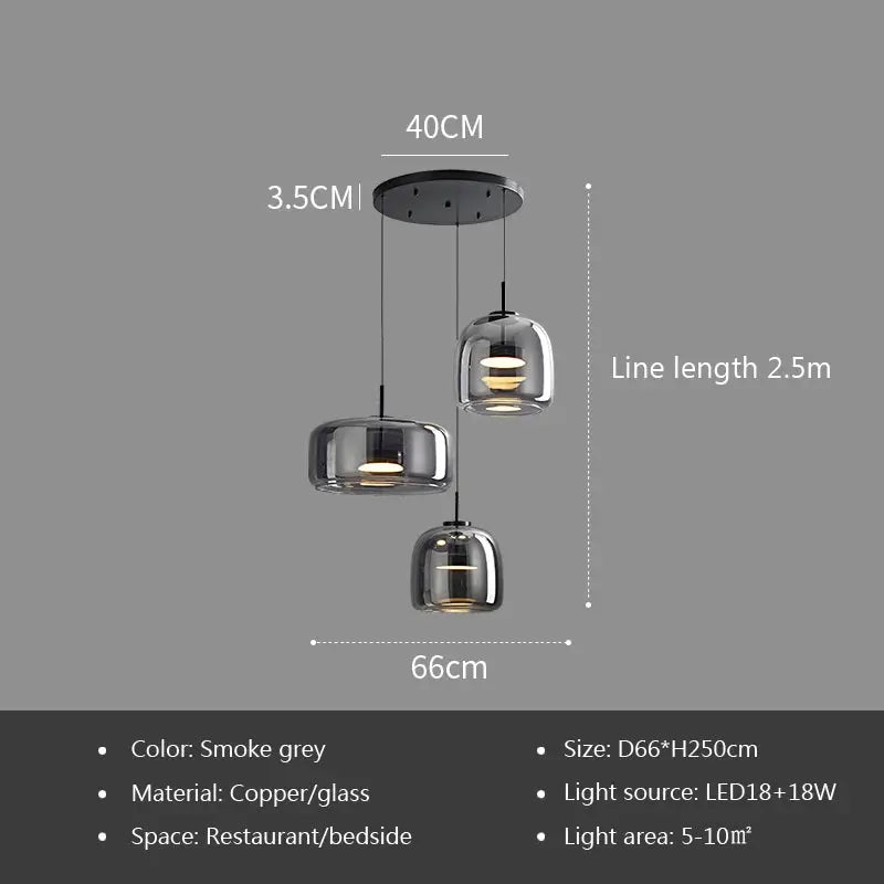 Hilda – Modern Luxury LED Glass Pendant Lamp for Elegant Interiors Kozyled