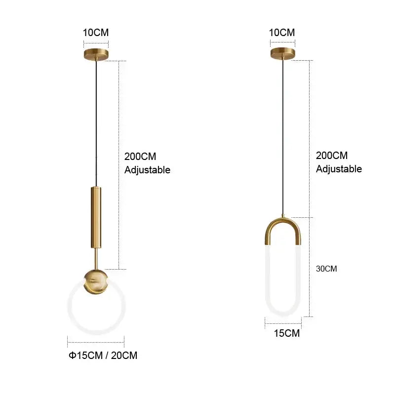 Myntor – Unique Modern LED Ring Bedside/ Corner Pendant lamp Lampasa.com