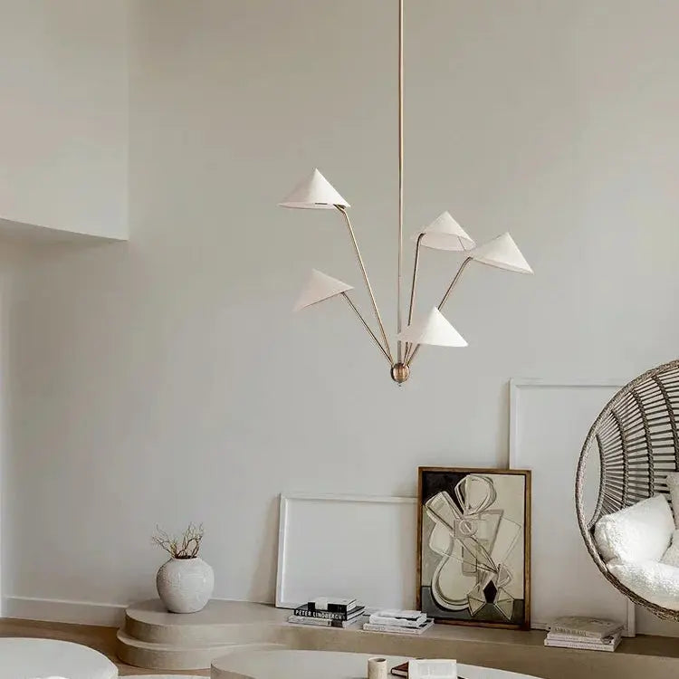 Riko – Japanese Wabi-Sabi Multi-Head LED Pendant Light for Artistic Minimalist Interiors Kozyled