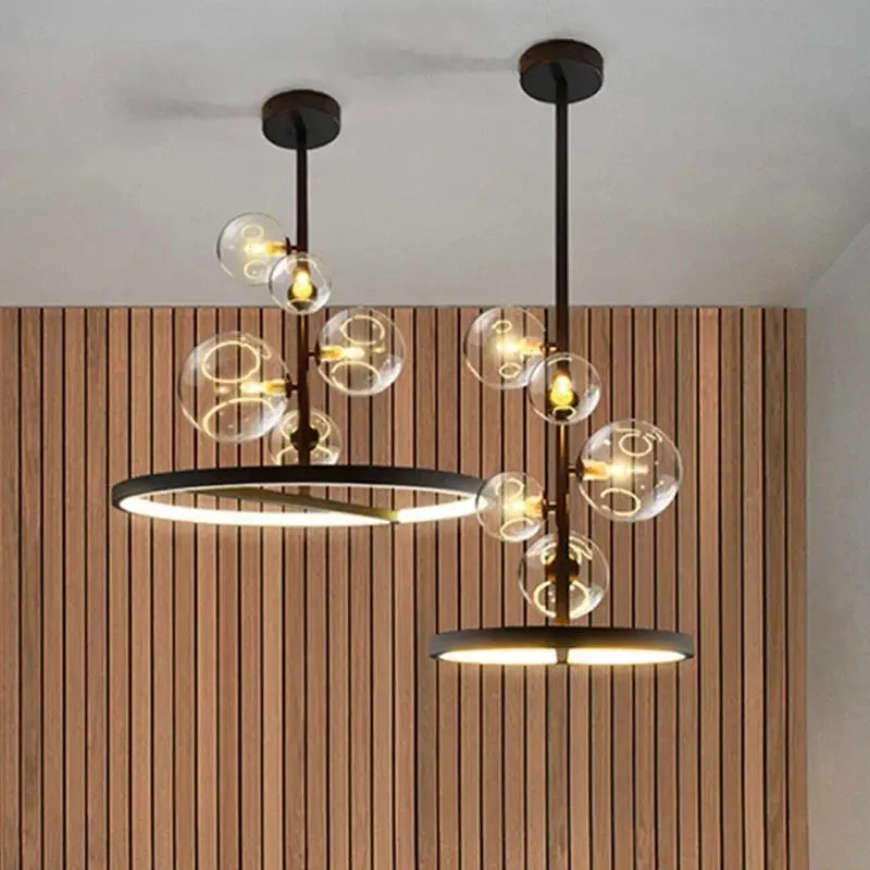 Aleksander – Nordic Artistic LED Pendant Light with Glass Ball Design Kozyled.com