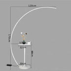 Nils – Modern Scandinavian Arc-Shaped Dimmable LED Floor Lamp Lampasa.com