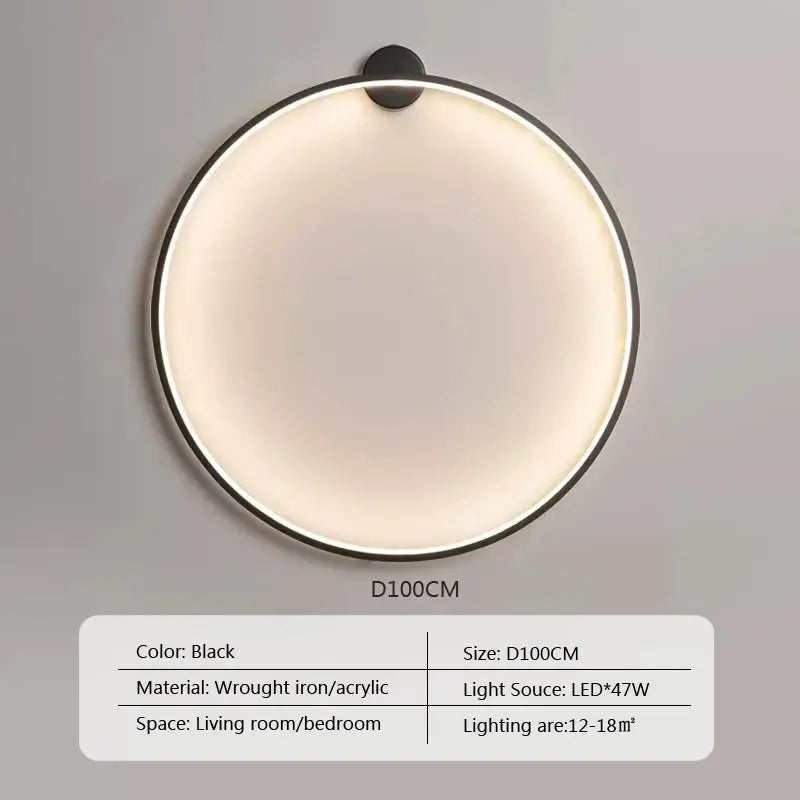 Luna – Modern Minimalist Dimmable LED Ring Wall Lamp for Sleek, Ambient Lighting Kozyled