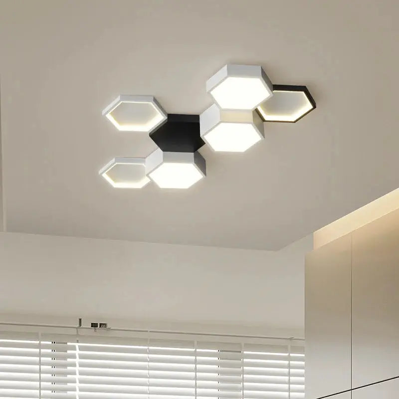 Finn – Modern Honeycomb Dimmable LED Ceiling Lamp for Stylish Ambient Lighting Kozyled
