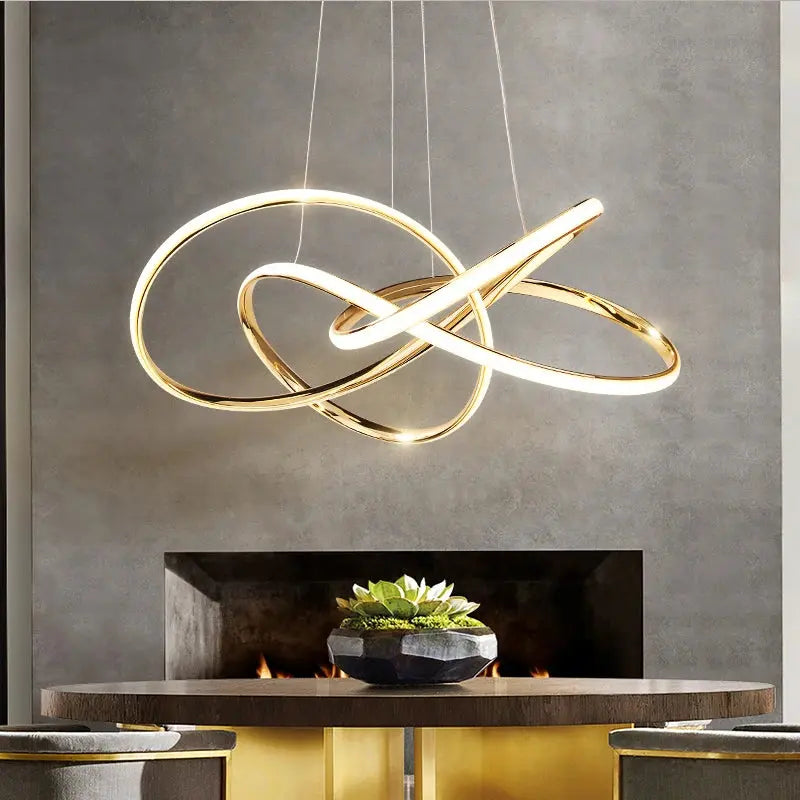 Ashild – Nordic Modern Geometric Line Dimmable LED Pendant Lamp for Sleek Interiors Kozyled