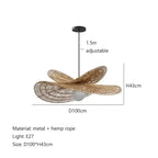 Greta – Handwoven Retro Rattan LED Pendant Light for Cozy Vintage Interiors Kozyled