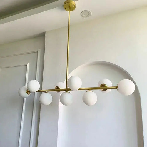 Malin – Scandinavian Frosted Glass Dining Table dimmable LED Pendant Lamp Lampasa.com