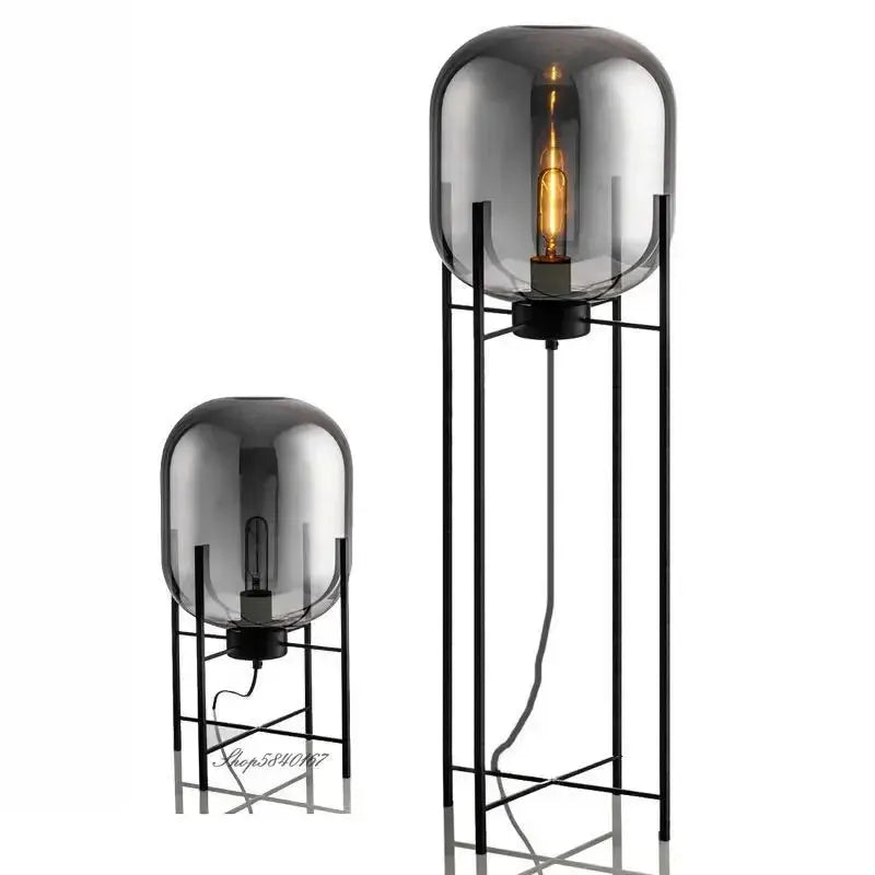 Hermann – Nordic Large Glass LED Table and Floor Lamp for Cozy Spaces Kozyled