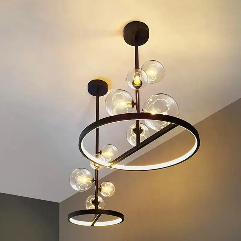 Aleksander – Nordic Artistic LED Pendant Light with Glass Ball Design Kozyled.com