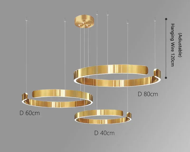 Alberte – Modern Luxury C-Ring Dimmable LED Pendant Lamp Kozyled