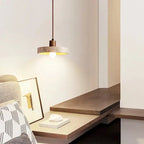 Oskar – Natural Stone & Wood LED Pendant Lamp Lampasa.com