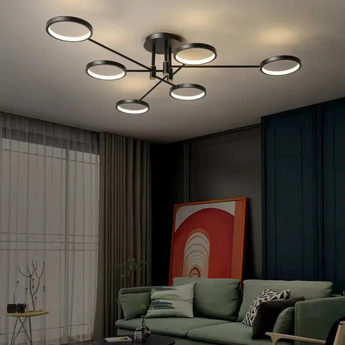 Modern Multi Ring Dimmable LED ceiling light – Soletta lampasa.com