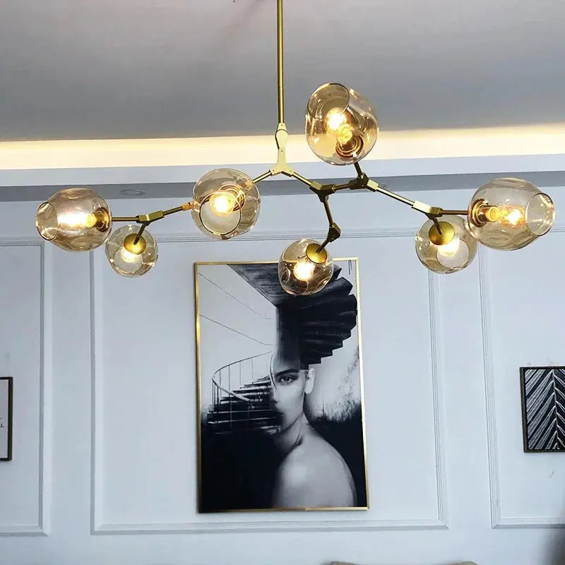 Stellan – Scandinavian Glass Ball LED Ceiling Lamp Lampasa.com