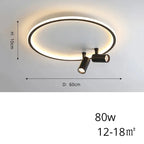 Alva – Modern Dimmable LED Ceiling Lamp with Adjustable Spotlights for Versatile Lighting Kozyled