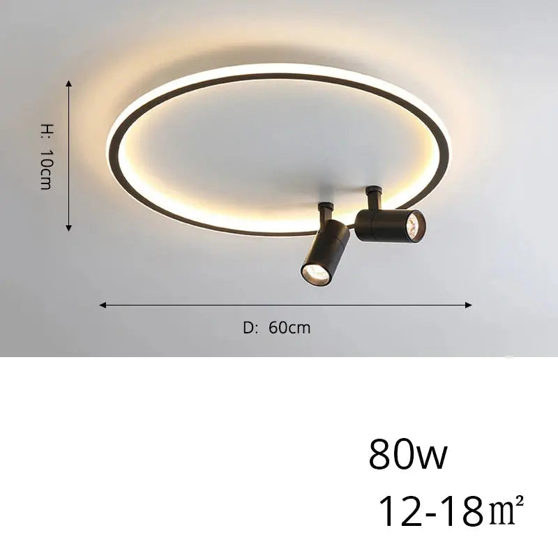 Alva – Modern Dimmable LED Ceiling Lamp with Adjustable Spotlights for Versatile Lighting Kozyled