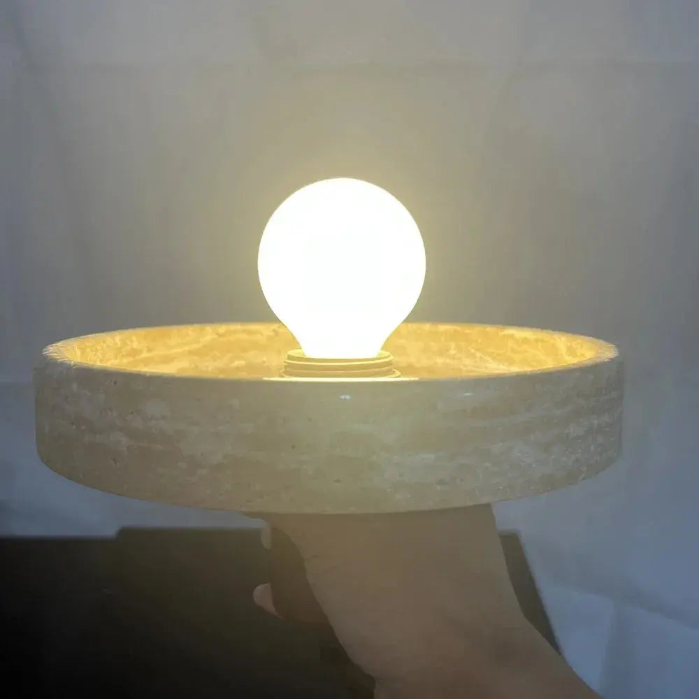 Oskar – Natural Stone & Wood LED Pendant Lamp Lampasa.com