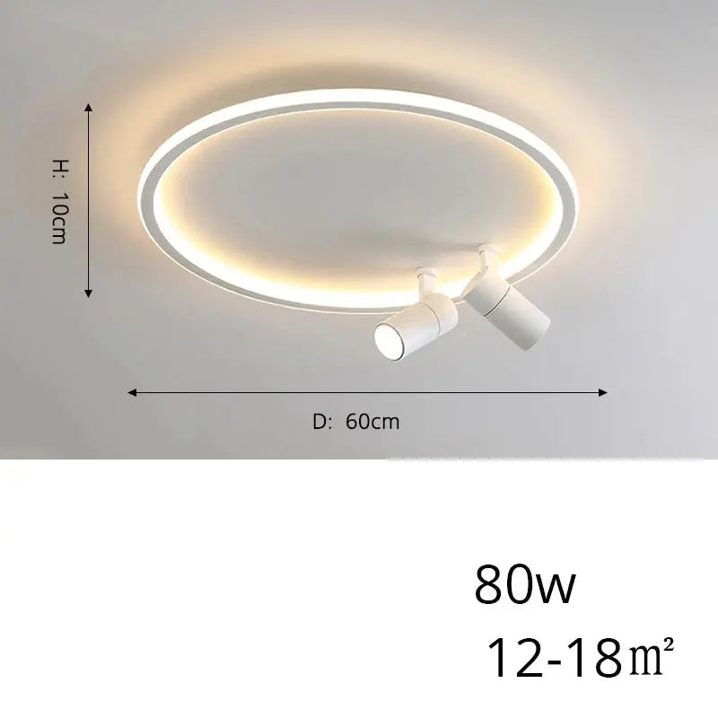 Alva – Modern Dimmable LED Ceiling Lamp with Adjustable Spotlights for Versatile Lighting Kozyled