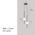 Vornel – Unique Minimalist Frosted Glass Bedside/ corner LED Pendant Lamp Lampasa.com