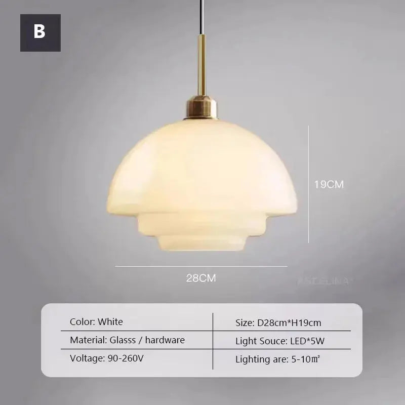 Amara – Antique Style LED Glass Pendant Lamp Lampasa.com