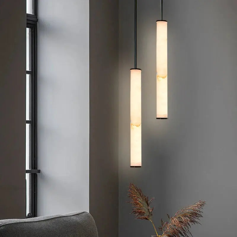 Aina – High-Quality Elegant Copper and Natural Marble LED Pendant Lamp for Luxury Interiors Kozyled
