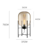 Hermann – Nordic Large Glass LED Table and Floor Lamp for Cozy Spaces Kozyled