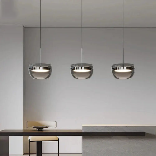 Haakon – Modern Smoked Glass LED Pendant Light for Dining Tables and Bars Kozyled.com