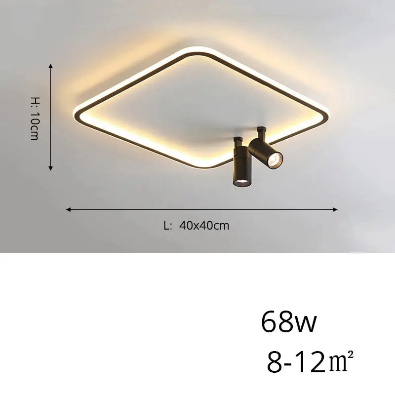 Alva – Modern Dimmable LED Ceiling Lamp with Adjustable Spotlights for Versatile Lighting Kozyled