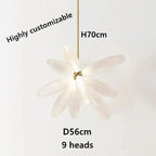 Malou – Scandinavian Rice Grain Glass Dining Table Dimmable LED Pendant Lamp Lampasa.com