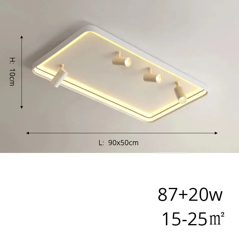 Sigrid – Nordic Minimalist LED Ceiling Lamp with Adjustable Spotlight for Modern Spaces Kozyled