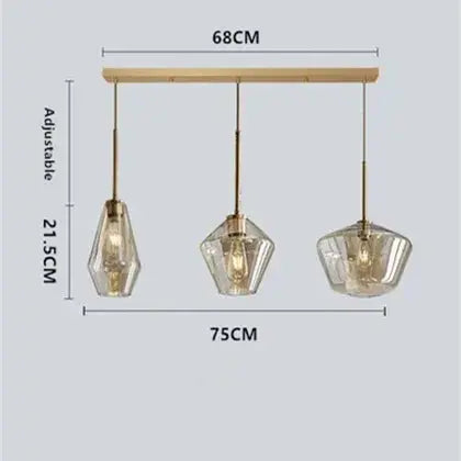 Orya – Artistic Modern Amber Glass LED Pendant Lamp Lampasa.com