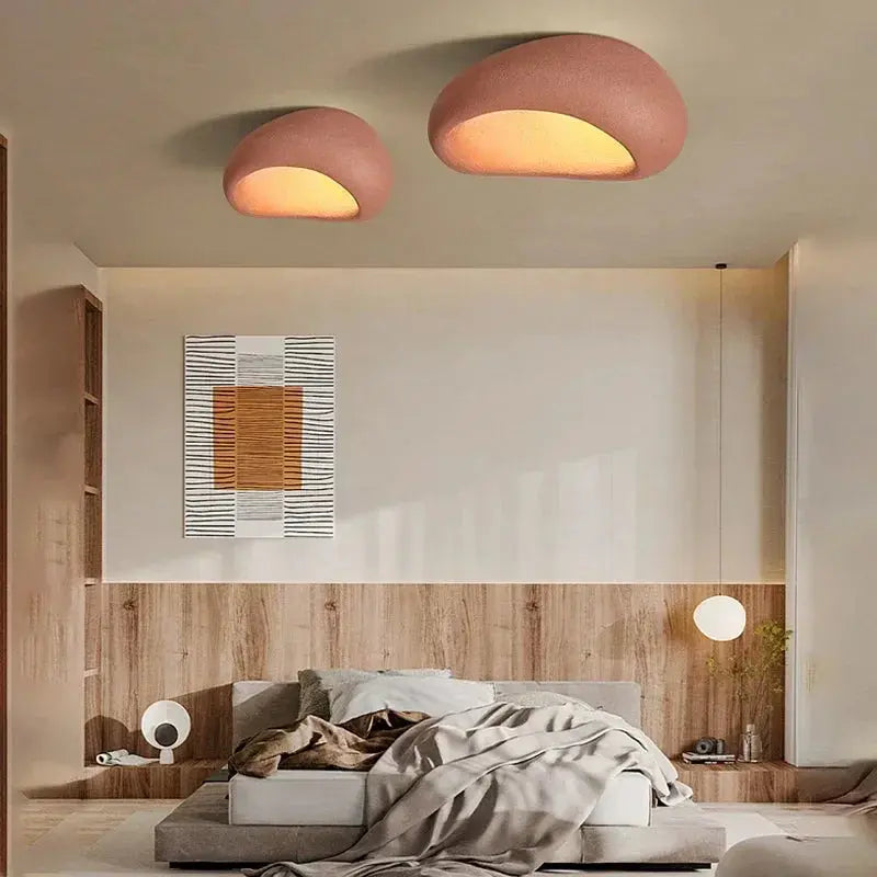 Miki – Japanese Wabi-Sabi LED Ceiling Lamp for Natural, Minimalist Spaces Kozyled