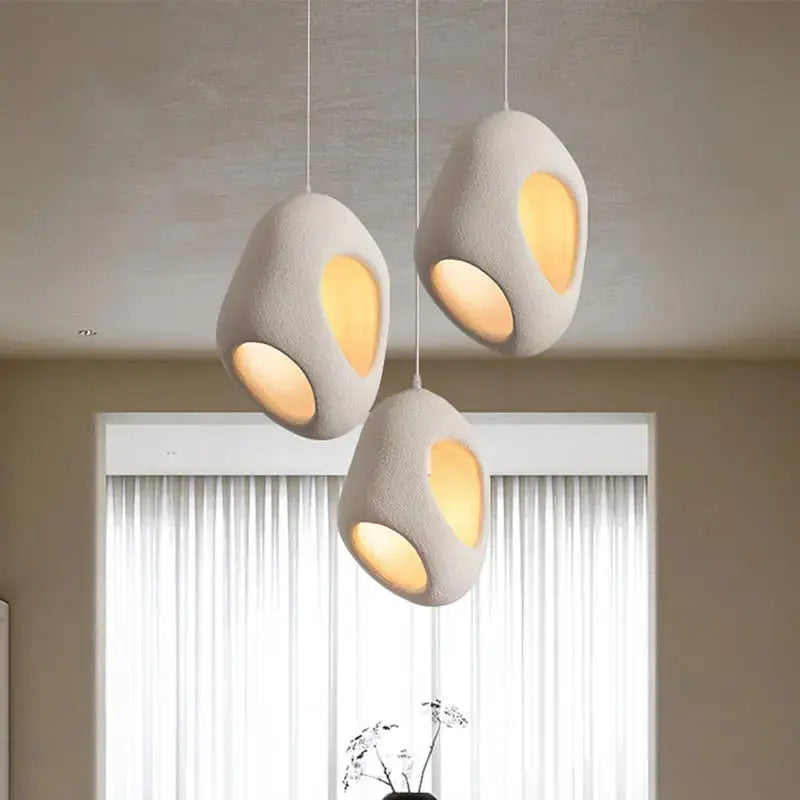 Mitsu – Handmade Japanese Wabi-Sabi Style LED Pendant Light for Natural Minimalist Interiors Kozyled