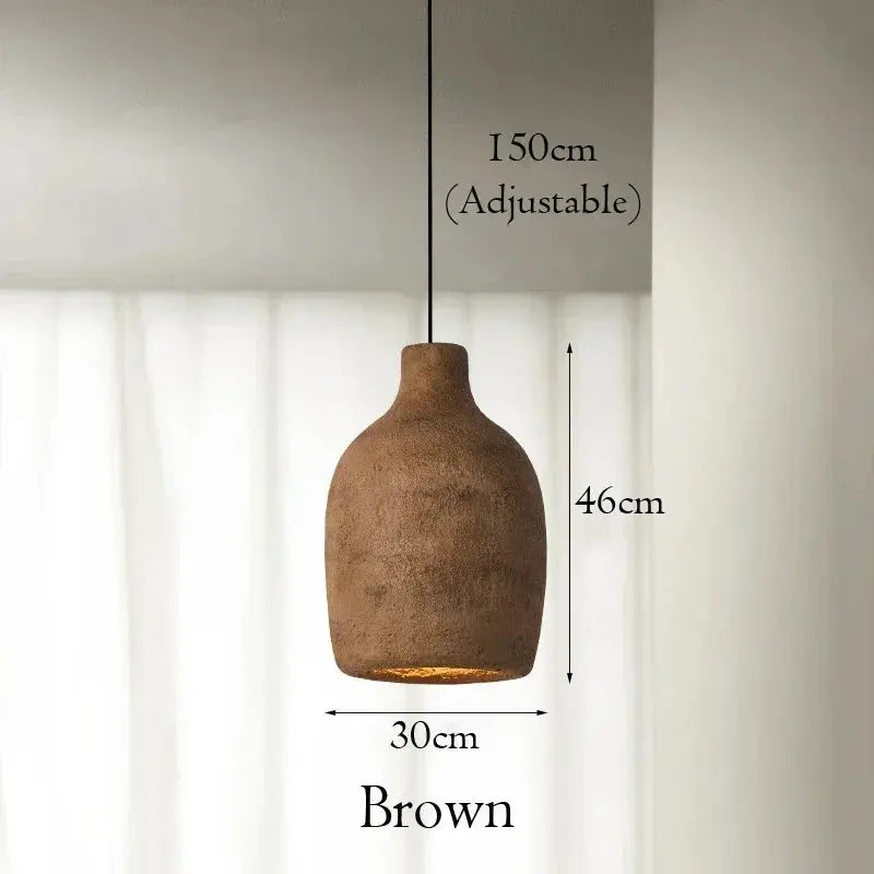 Satoko – Handmade Japanese Wabi-Sabi LED Pendant Light for Calm and Minimalist Interiors Kozyled