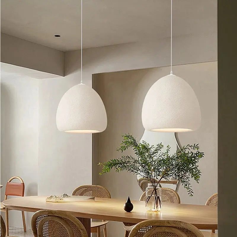Akari – Handmade Japanese Wabi-Sabi LED Pendant Light for Minimalist Natural Interiors Kozyled