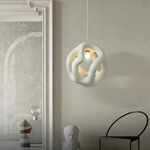 Misaki – Unique Handmade Japanese Wabi-Sabi LED Pendant Light for Tranquil, Minimalist Interiors Kozyled