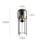 Hermann – Nordic Large Glass LED Table and Floor Lamp for Cozy Spaces Kozyled