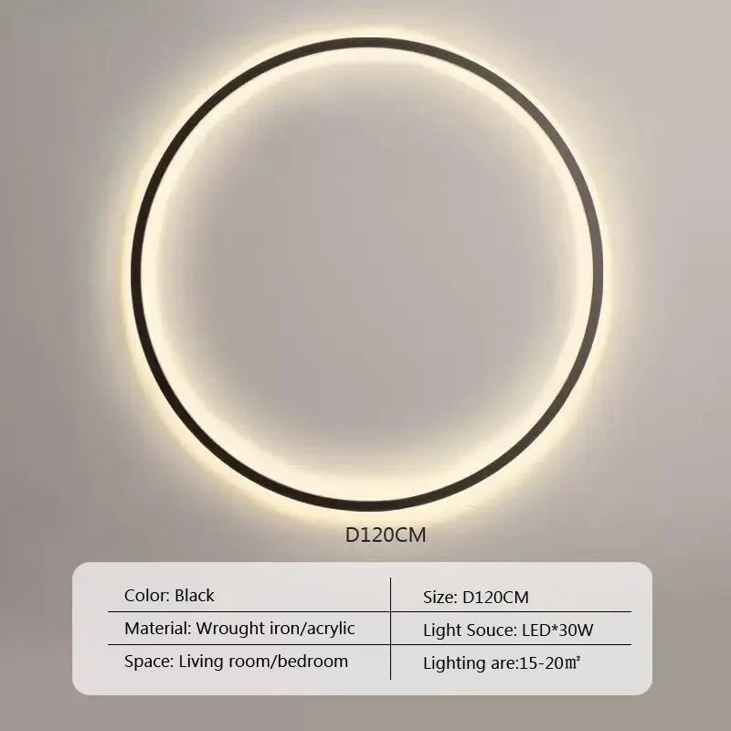 Luna – Modern Minimalist Dimmable LED Ring Wall Lamp for Sleek, Ambient Lighting Kozyled