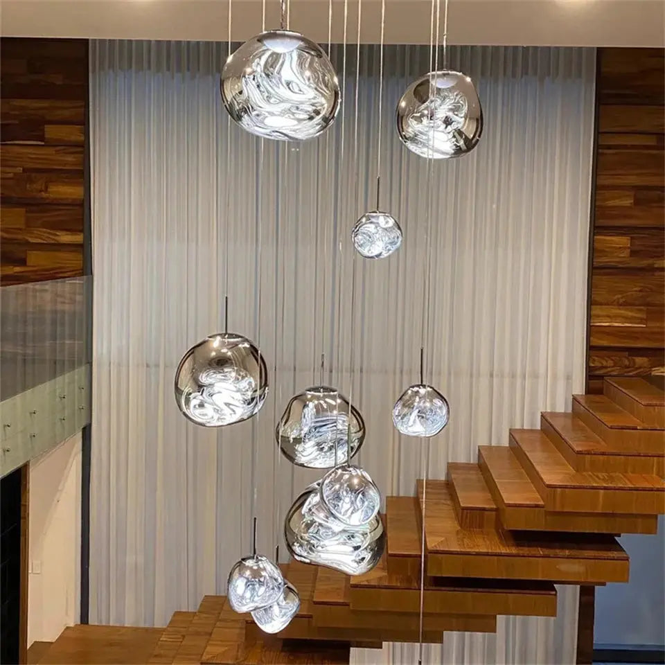 Elna – Modern Lava-Inspired Nordic LED PVC Ball Pendant Lamp for Bold, Stylish Lighting Kozyled