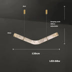 Hasteinn – Dimmable LED Pendant Light with Creative Marble Tube Design for Dining Tables and Bars Kozyled.com