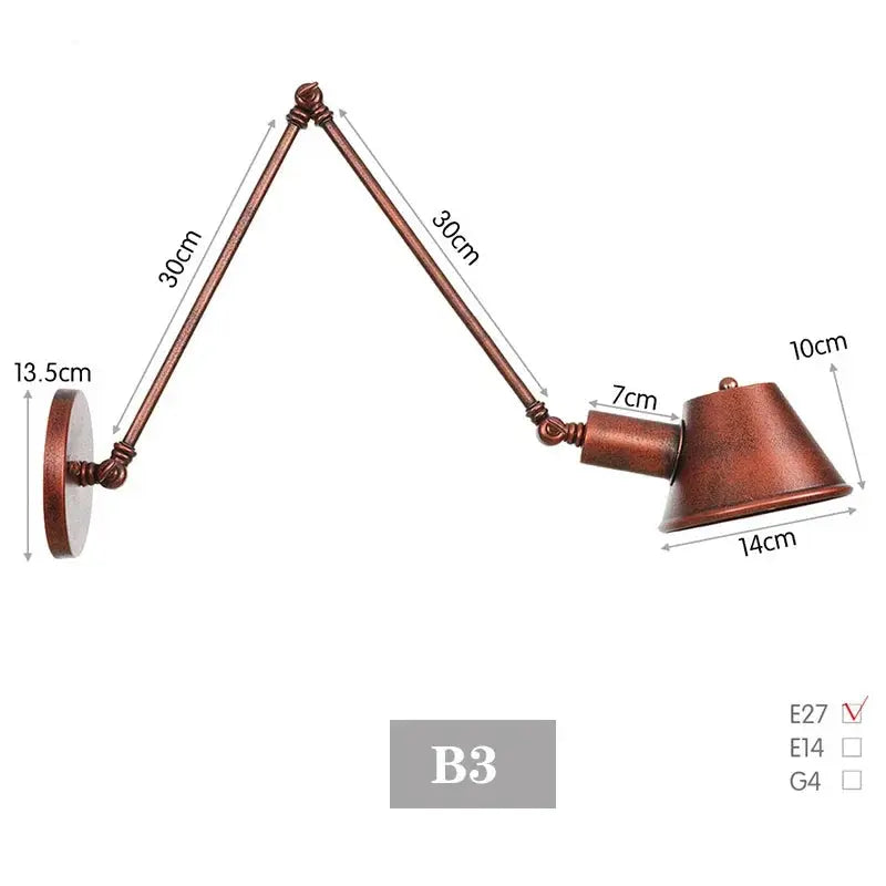 Branson – Modern Rustic LED Wall Light in Black Vintage Finish Lampasa.com