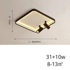 Sigrid – Nordic Minimalist LED Ceiling Lamp with Adjustable Spotlight for Modern Spaces Kozyled