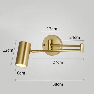 Vigi – Modern Adjustable Long Arm LED Wall Lamp Series for Versatile Lighting Kozyled