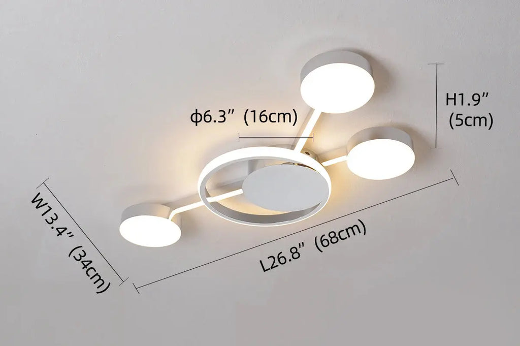 Kasper - Multi Head Chrome Plated Modern Dimmable LED Ceiling Lamp Lampasa.com