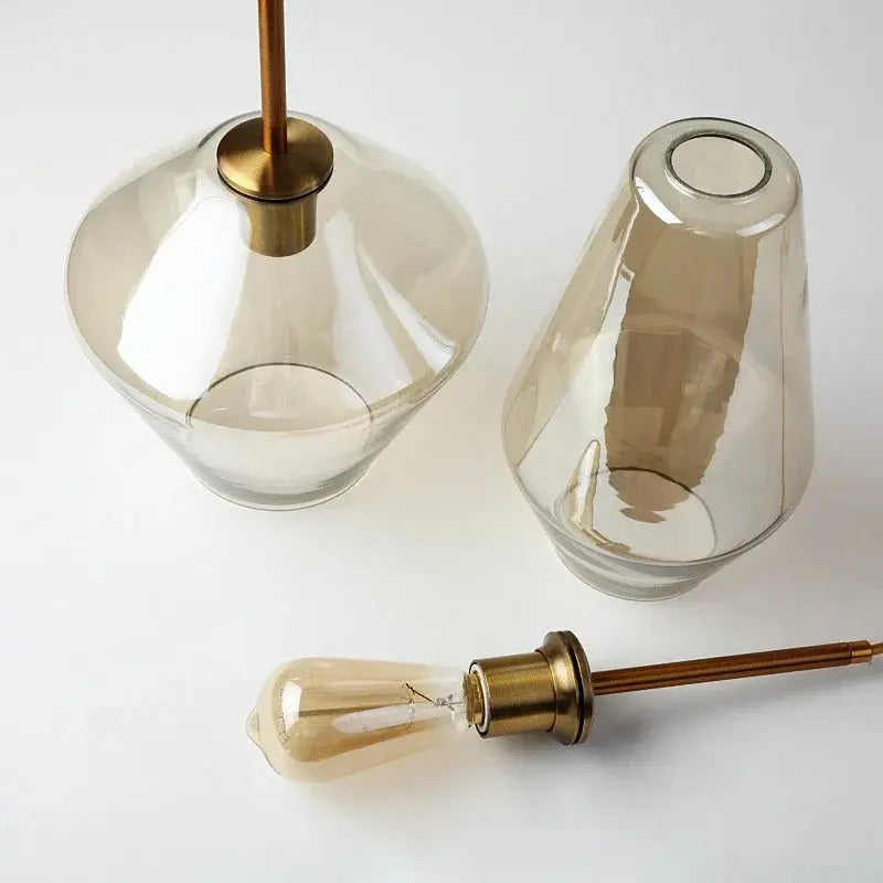 Orya – Artistic Modern Amber Glass LED Pendant Lamp Lampasa.com